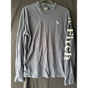 Y2K Abercrombie & Fitch Vintage Muscle Long Sleeve Shirt Men’s Medium Navy